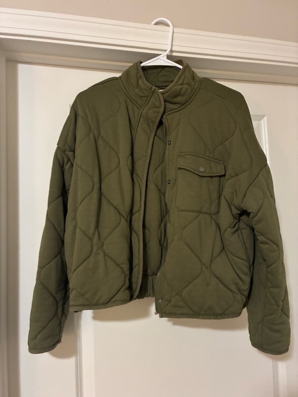 Quilted Olive Green Women’s Jacket